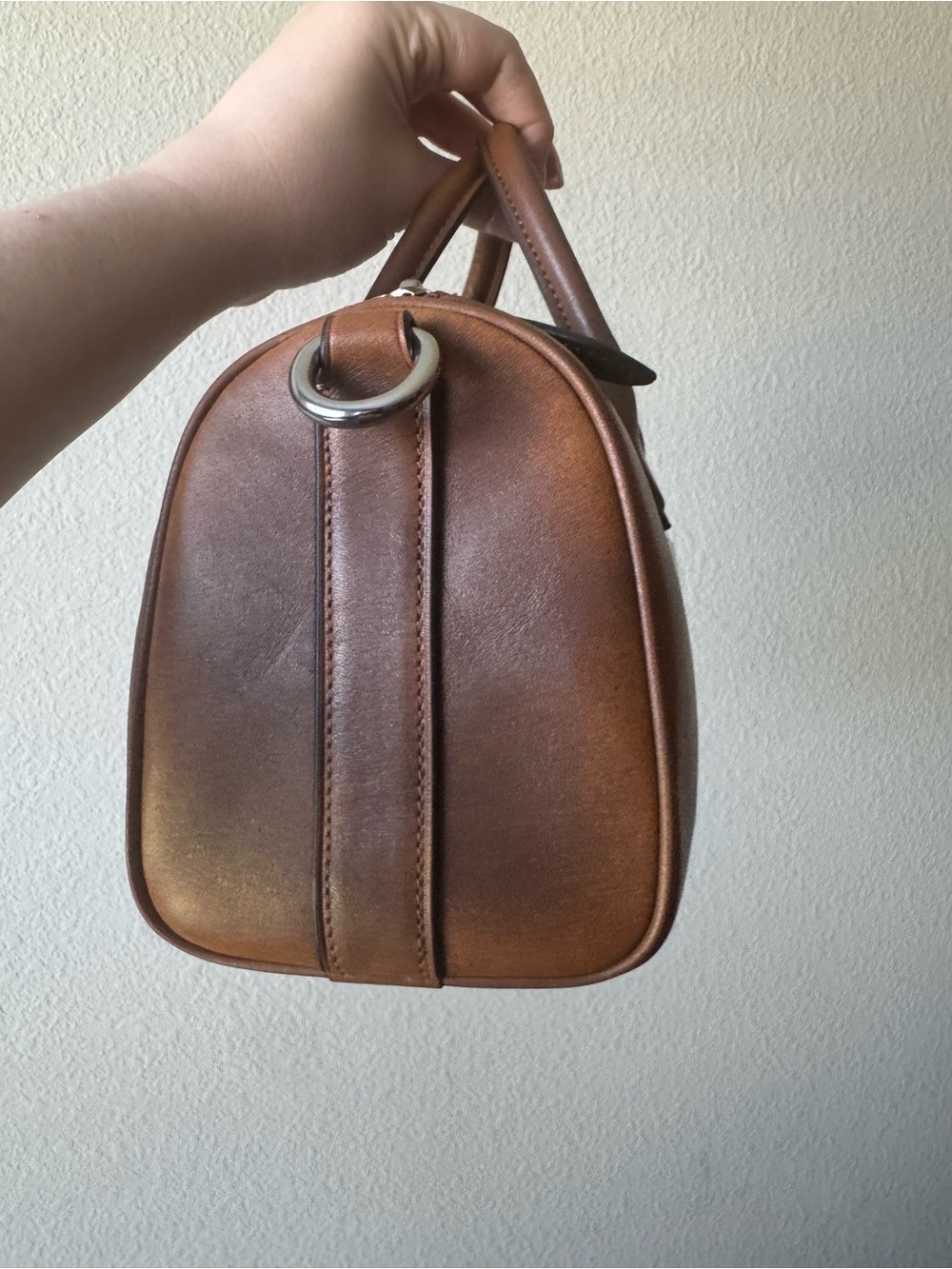 Coach Brown Loved Leather Compass 25 - Picture 4 of 5